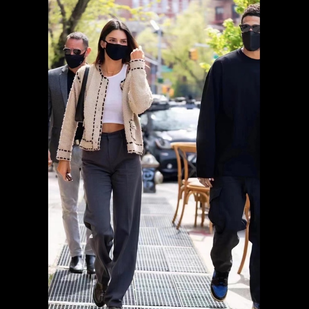 Kendall Jenner TheOpen Product Beige Cardigan